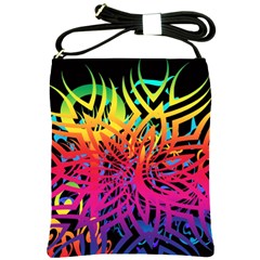 Abstract Jungle Shoulder Sling Bag by icarusismartdesigns