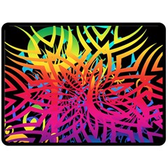 Abstract Jungle Double Sided Fleece Blanket (large)  by icarusismartdesigns