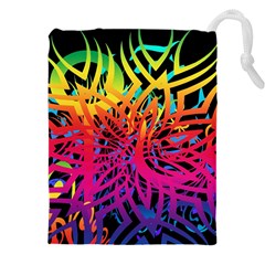 Abstract Jungle Drawstring Pouch (4xl) by icarusismartdesigns