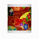 Floral Abstract White Mugs Center