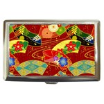 Floral Abstract Cigarette Money Case Front