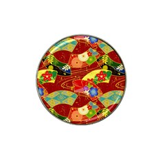 Floral Abstract Hat Clip Ball Marker by icarusismartdesigns