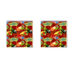 Floral Abstract Cufflinks (square)