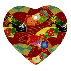 Floral Abstract Heart Ornament (two Sides)