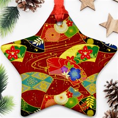 Floral Abstract Star Ornament (two Sides)