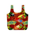 Floral Abstract Full Print Recycle Bag (S) Front