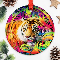 Tiger In The Jungle Ornament (Round)