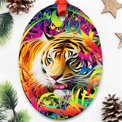 Tiger In The Jungle Ornament (oval)