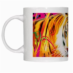 Tiger In The Jungle White Mugs