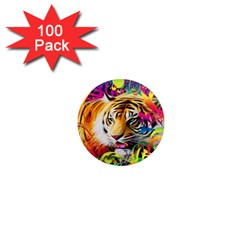 Tiger In The Jungle 1  Mini Magnets (100 pack) 