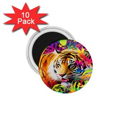 Tiger In The Jungle 1.75  Magnets (10 pack) 