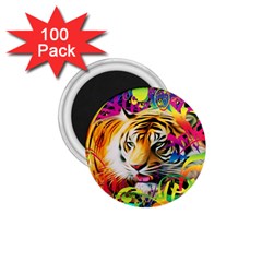 Tiger In The Jungle 1 75  Magnets (100 Pack)  by icarusismartdesigns