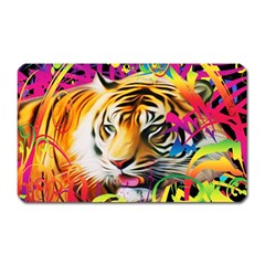 Tiger In The Jungle Magnet (Rectangular)