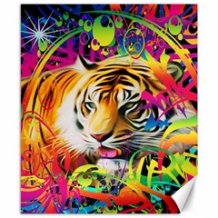 Tiger In The Jungle Canvas 8  X 10  by icarusismartdesigns