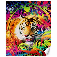 Tiger In The Jungle Canvas 11  X 14  by icarusismartdesigns