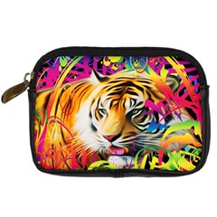 Tiger In The Jungle Digital Camera Leather Case