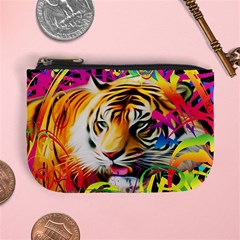 Tiger In The Jungle Mini Coin Purse by icarusismartdesigns