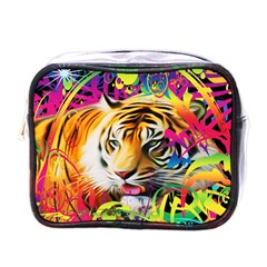 Tiger In The Jungle Mini Toiletries Bag (one Side) by icarusismartdesigns