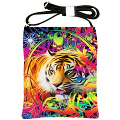 Tiger In The Jungle Shoulder Sling Bag