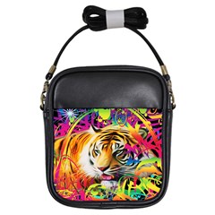 Tiger In The Jungle Girls Sling Bag