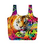 Tiger In The Jungle Full Print Recycle Bag (M) Front