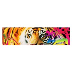 Tiger In The Jungle Satin Scarf (Oblong)