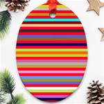 Stripes Oval Ornament (Two Sides) Front