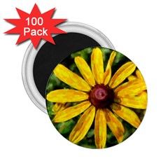 Sunflower Painting 2 25  Magnets (100 Pack)  by ExtraGoodSauce