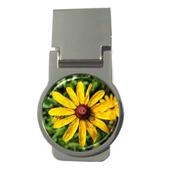 Sunflower Painting Money Clips (round)  by ExtraAwesomeSauce