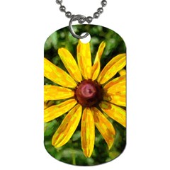 Sunflower Painting Dog Tag (two Sides) by ExtraAwesomeSauce