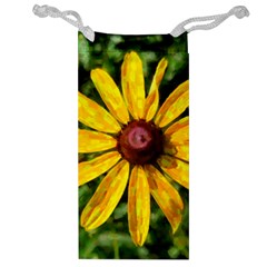 Sunflower Painting Jewelry Bag by ExtraGoodSauce