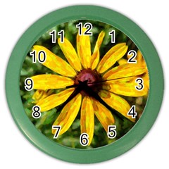 Sunflower Painting Color Wall Clock by ExtraGoodSauce