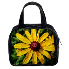 Sunflower Painting Classic Handbag (two Sides) by ExtraAwesomeSauce