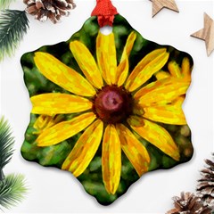 Sunflower Painting Ornament (snowflake) by ExtraAwesomeSauce