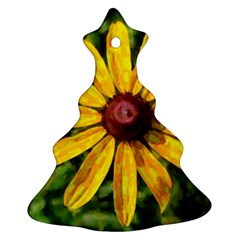 Sunflower Painting Christmas Tree Ornament (two Sides) by ExtraGoodSauce