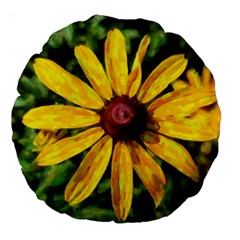 Sunflower Painting Large 18  Premium Round Cushions