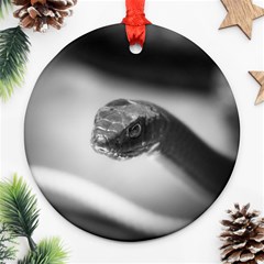 Black And White Snake Ornament (round) by ExtraGoodSauce