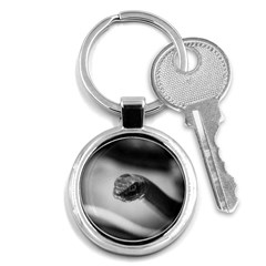 Black And White Snake Key Chain (round) by ExtraGoodSauce