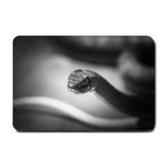 Black And White Snake Small Doormat  by ExtraGoodSauce