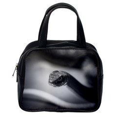 Black And White Snake Classic Handbag (one Side) by ExtraGoodSauce