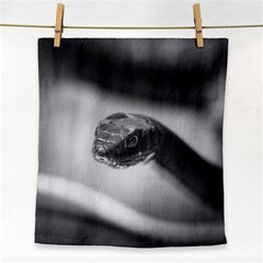 Black And White Snake Face Towel by ExtraGoodSauce