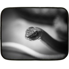 Black And White Snake Fleece Blanket (mini) by ExtraGoodSauce