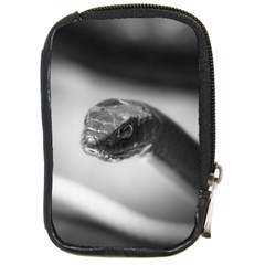 Black And White Snake Compact Camera Leather Case by ExtraAwesomeSauce