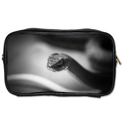 Black And White Snake Toiletries Bag (one Side) by ExtraGoodSauce