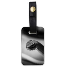 Black And White Snake Luggage Tag (one Side) by ExtraGoodSauce