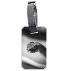 Black And White Snake Luggage Tag (two Sides) by ExtraGoodSauce