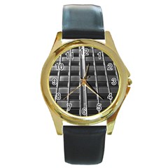 Urban Environment Round Gold Metal Watch by ExtraGoodSauce