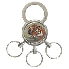 Swimming Tiger 3-ring Key Chain by ExtraGoodSauce