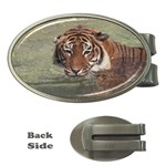 Swimming Tiger Money Clips (Oval)  Front