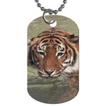 Swimming Tiger Dog Tag (One Side) Front